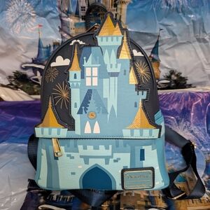 Loungefly Disney Parks Rare Cinderella Castle Mini Backpack